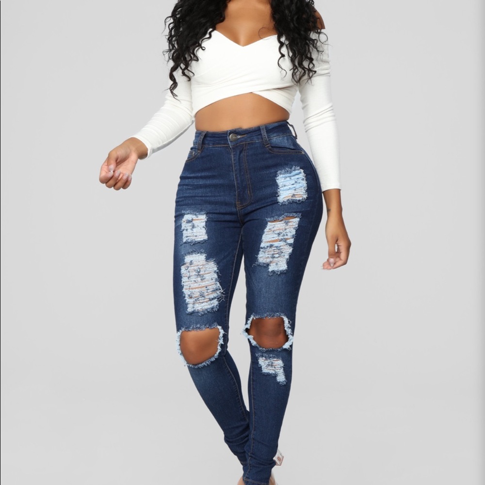SOLD Fashion Nova Distressed Jeans